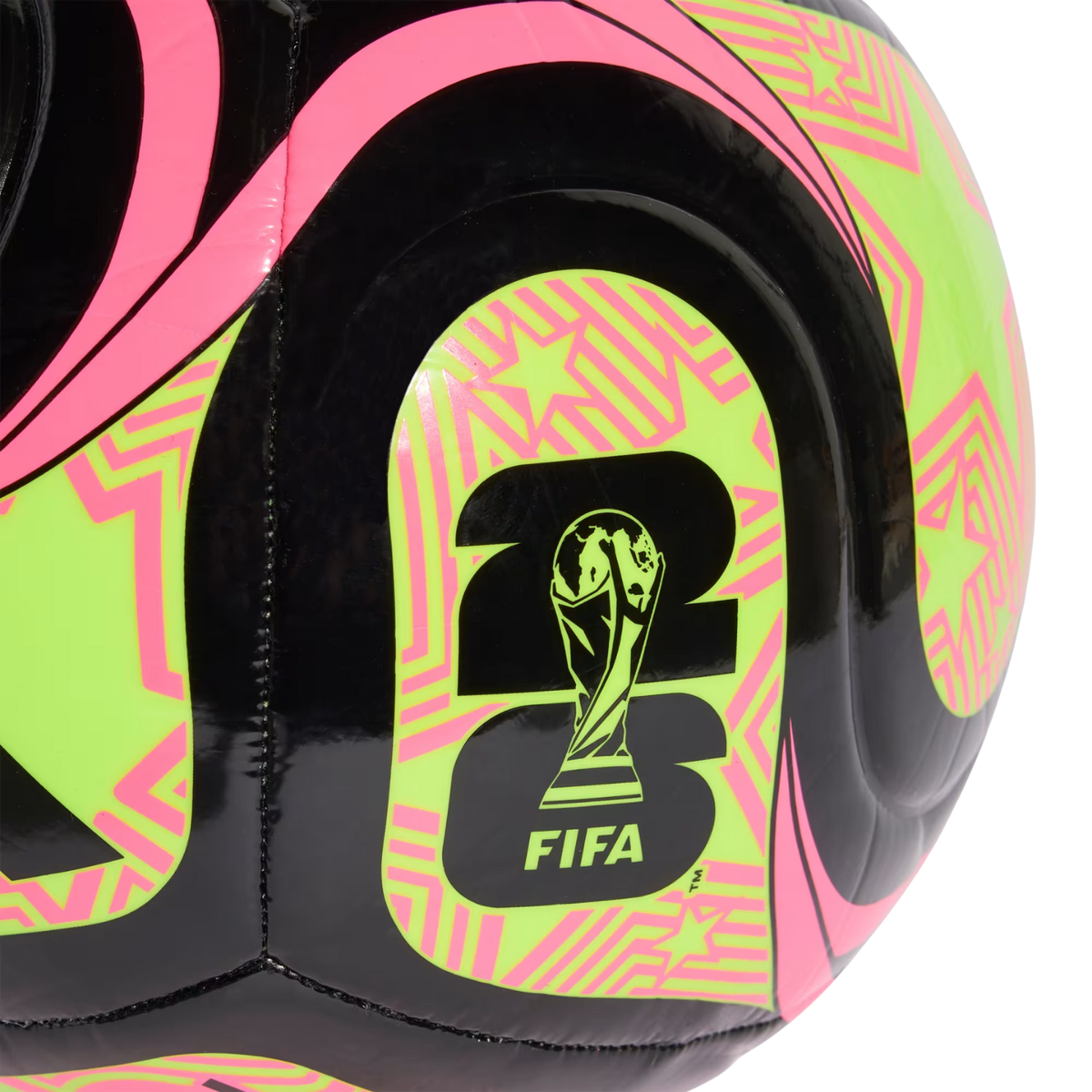 adidas FIFA World Cup 26 Trionda Club Soccer Ball (Black/Lucid Lemon/Lucid Pink)