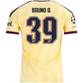 adidas Men's Arsenal FC Bruno Guimarães Third Jersey w/ Champions League Patches 26/27 (Yellow)