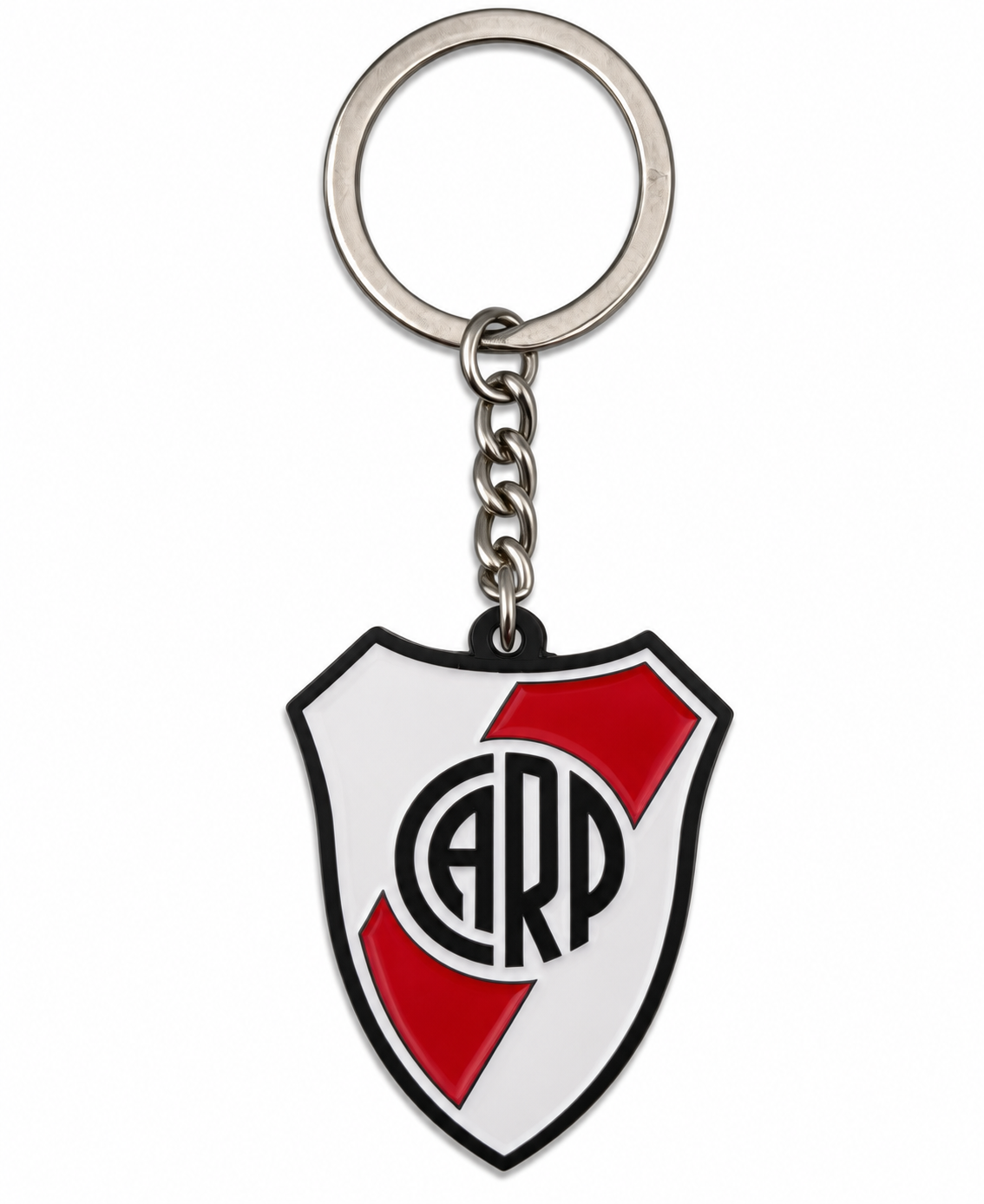 River Plate Double Sided Metal Crest Keychain