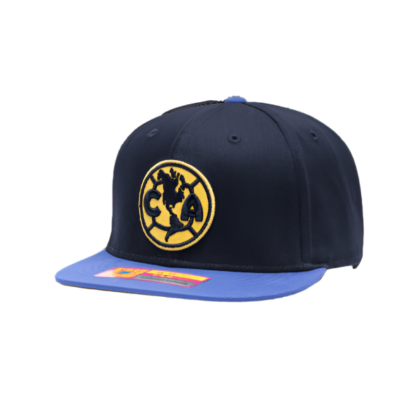 Fan Ink Club America Evolve Snapback Adjustable Hat (Navy/Blue)