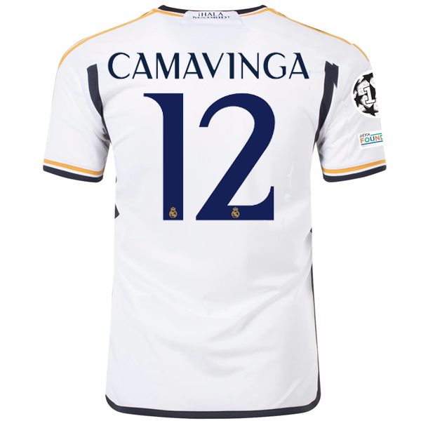 adidas Real Madrid Eduardo Camavinga Home Jersey w/ Champions League ...