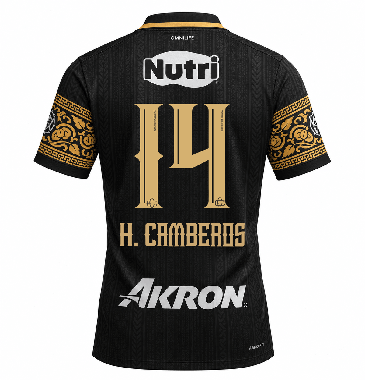 Nike Men's Chivas Guadalajara Hugo Camberos Match Authentic Third Jersey 26/27 (Black/Truly Gold)