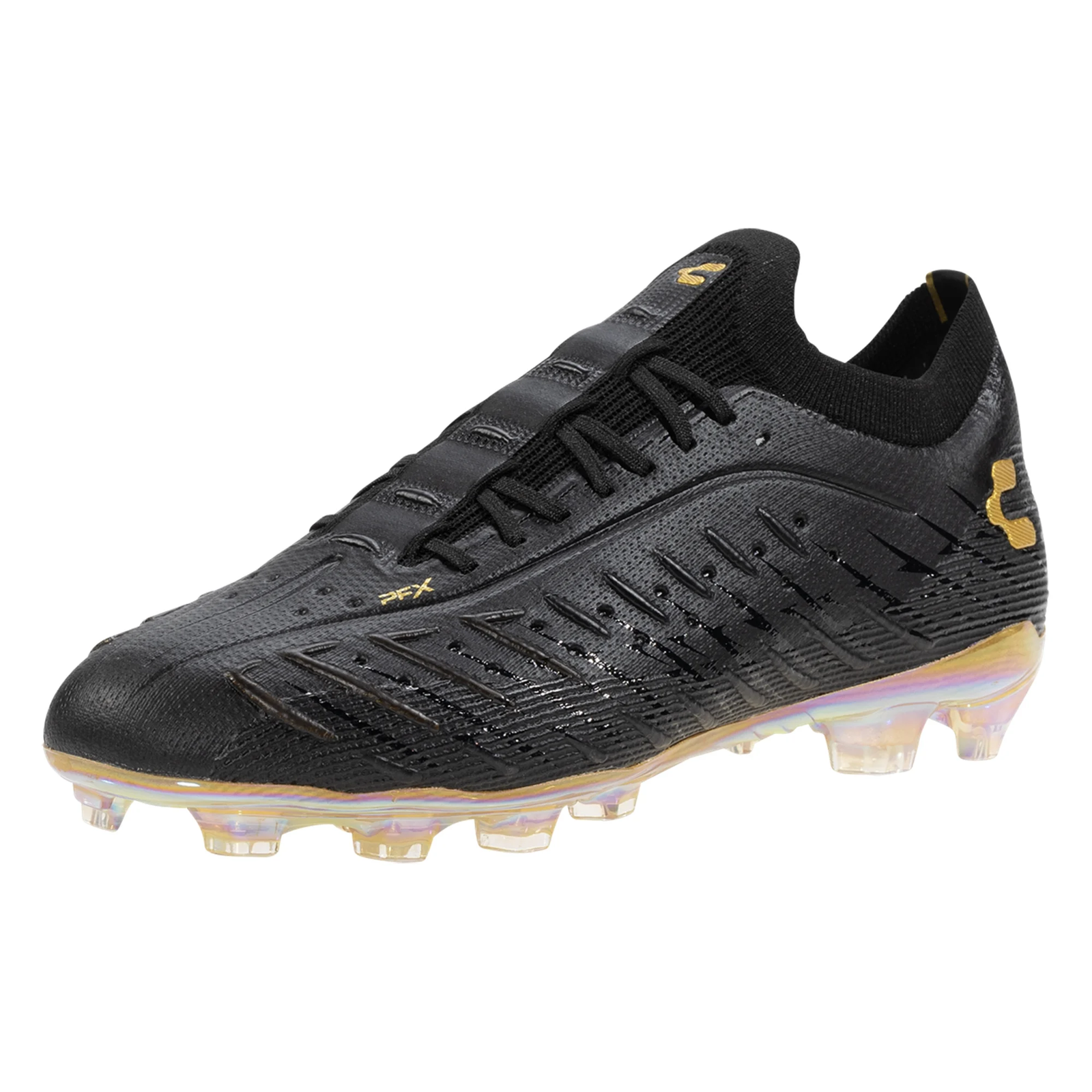 Charly Zinetik PFX Firm Ground Soccer Cleats (Black/Gold)