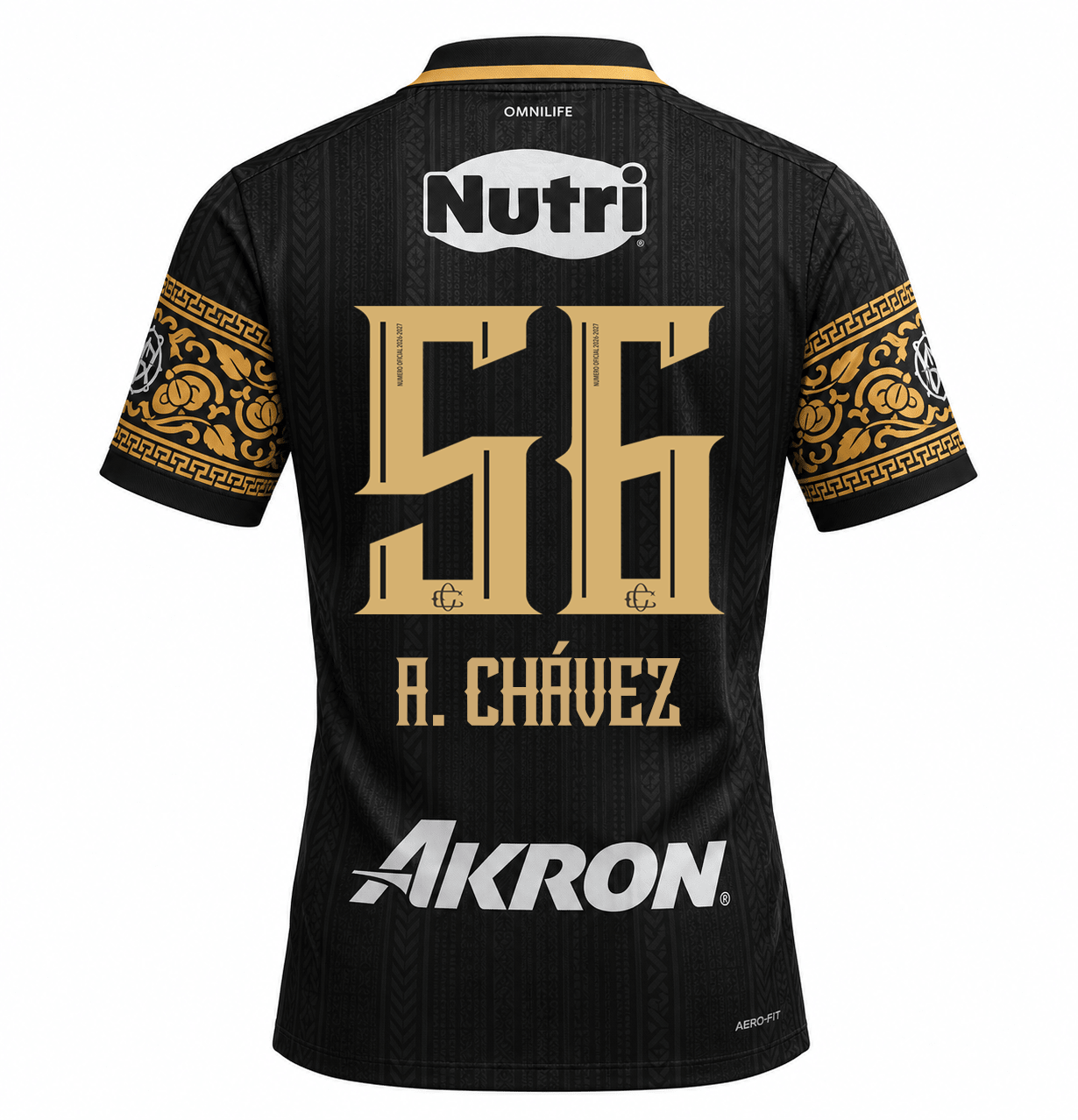 Nike Men's Chivas Guadalajara Ángel Chávez Match Authentic Third Jersey 26/27 (Black/Truly Gold)