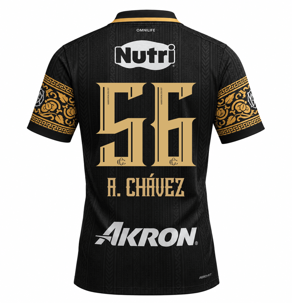 Nike Men's Chivas Guadalajara Ángel Chávez Match Authentic Third Jersey 26/27 (Black/Truly Gold)