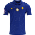 Nike Mens Chelsea FC Home Jersey w/ EPL + No Room For Racism + Club World Cup Champion Patches 26/27 (Bright Royal/Gold)