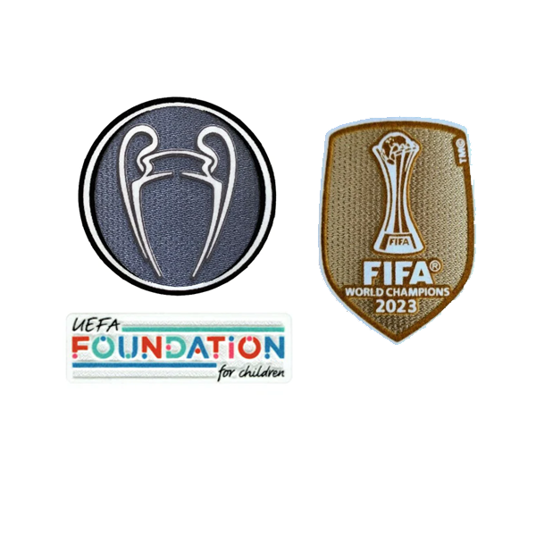 Manchester City Champions League + Club World Cup Patches 2023 - Soccer ...