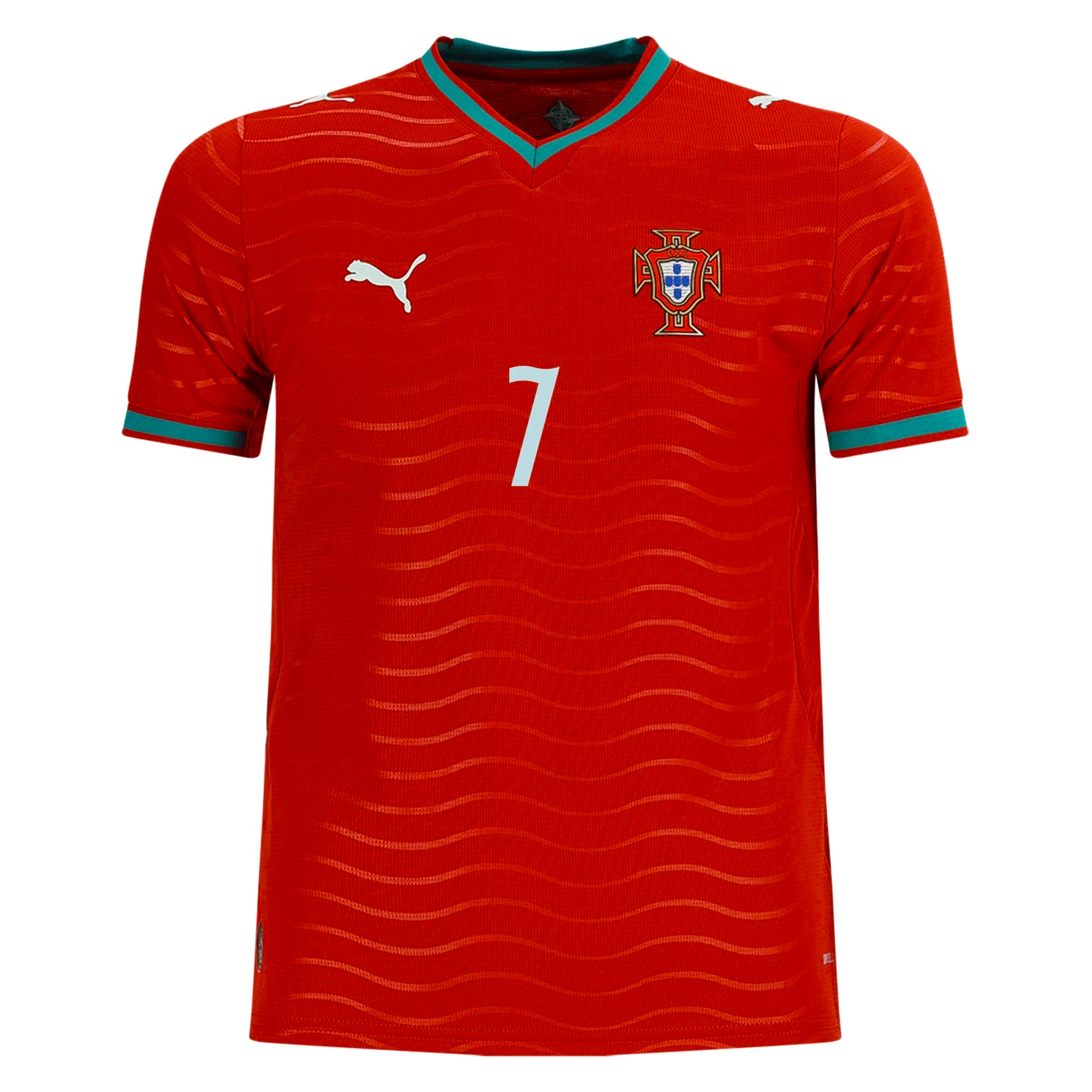 PUMA Youth Cristiano Ronaldo Portugal World Cup Home Jersey 2026 (Club Red/Green Lagoon)