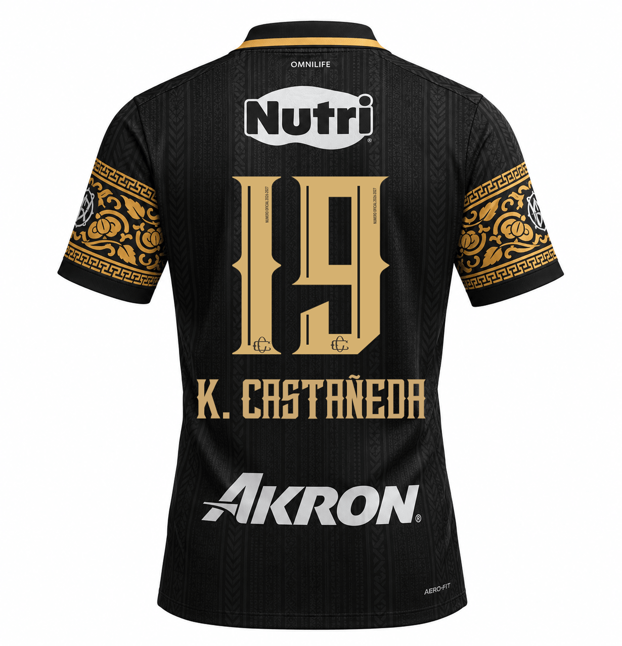Nike Men's Chivas Guadalajara Kevin Castañeda Match Authentic Third Jersey 26/27 (Black/Truly Gold)