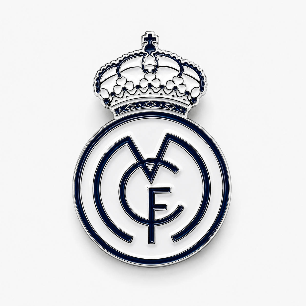 Real Madrid White Enamel Pin