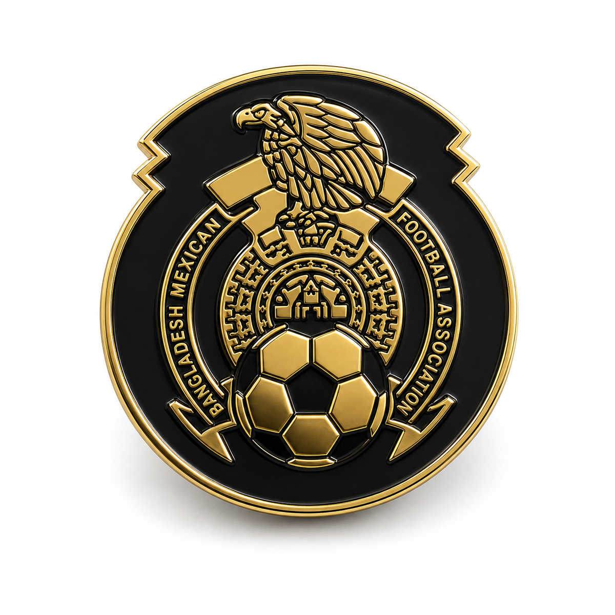 Mexico Black Gold Enamel Pin