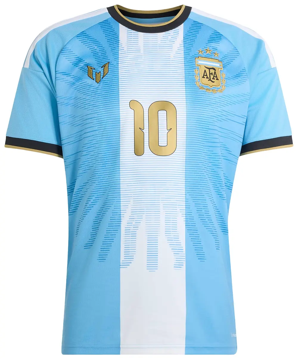 adidas Mens Lionel Messi Argentina Home Anniversary Jersey 2026 (Blue/White)