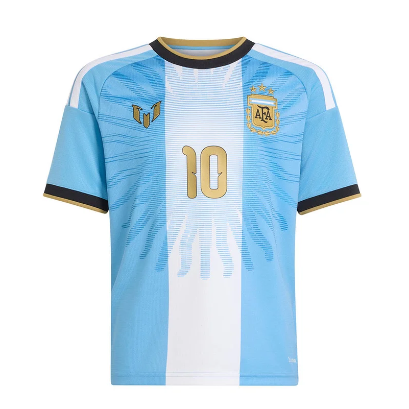 adidas Youth Lionel Messi Argentina Anniversary 2026 Home Soccer Jersey (Blue/White)
