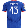 adidas Mens Manchester United Toby Collyer Away Jersey w/ Champions League Patches 26/27 (Blue)