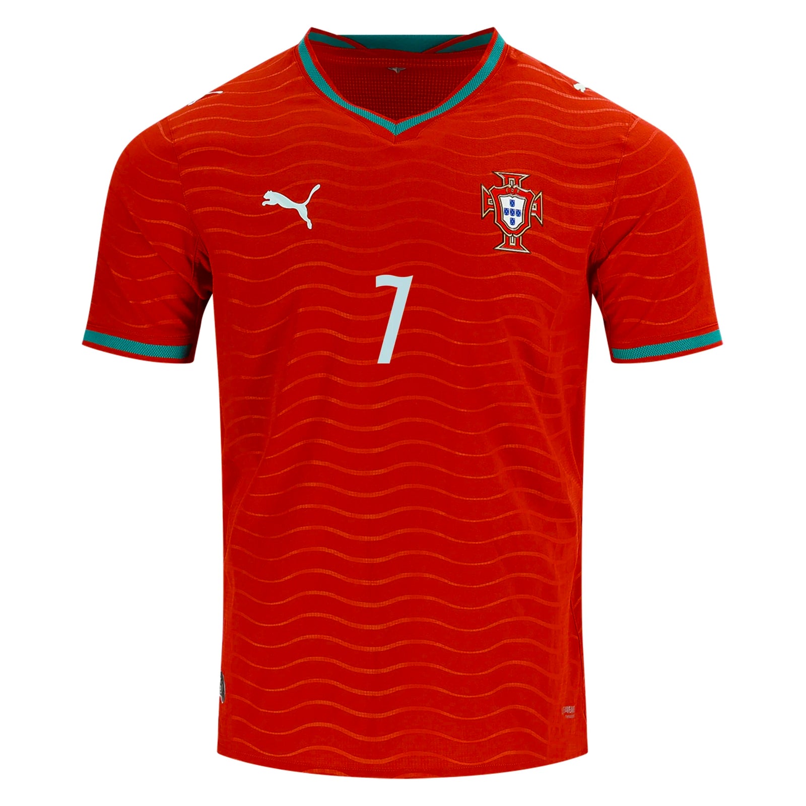 PUMA Portugal Cristiano Ronaldo Authentic Player Version Home 2026 World Cup Jersey (Red/Green Lagoon)