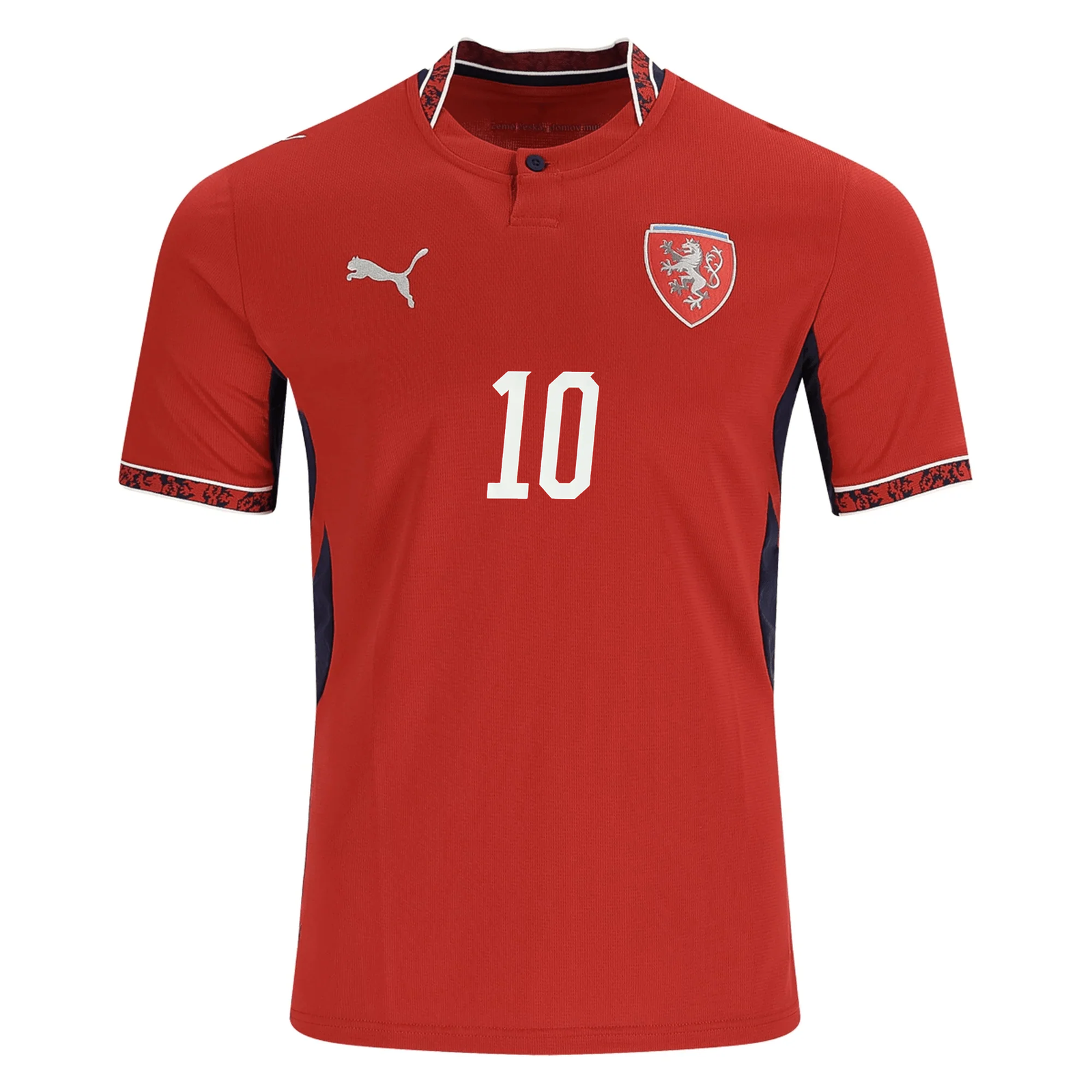 Puma Mens Czechia Patrick Schick Republic Home Stadium Jersey 2026 (Dark Cherry/Navy)