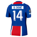 Nike Paris Saint-Germain Match Authentic Désiré Doué Home Jersey w/ Champions League Patches 26/27 (Old Royal/White/Red)