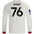 adidas Mens Liverpool Jayden Danns Long Sleeve Away Jersey w/ EPL + No Room For Racism Patches 26/27 (White/Red)