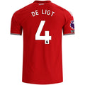 adidas Manchester United Authentic Matthijs de Ligt Home Jersey w/ EPL + No Room For Racism Patches 26/27 (Red)