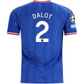 adidas Mens Manchester United Diogo Dalot Away Jersey w/ Champions League Patches 26/27 (Blue)