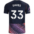 Nike Mens Tottenham Hotspur Ben Davies Away Jersey w/ EPL + No Room For Racism Patches 26/27 (Obsidan/White)