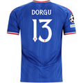adidas Mens Manchester United Patrick Chinazaekpere Dorgu Away Jersey w/ Champions League Patches 26/27 (Blue)