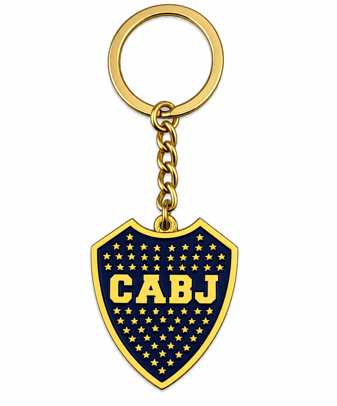 Boca Juniors Double Sided Metal Crest Keychain