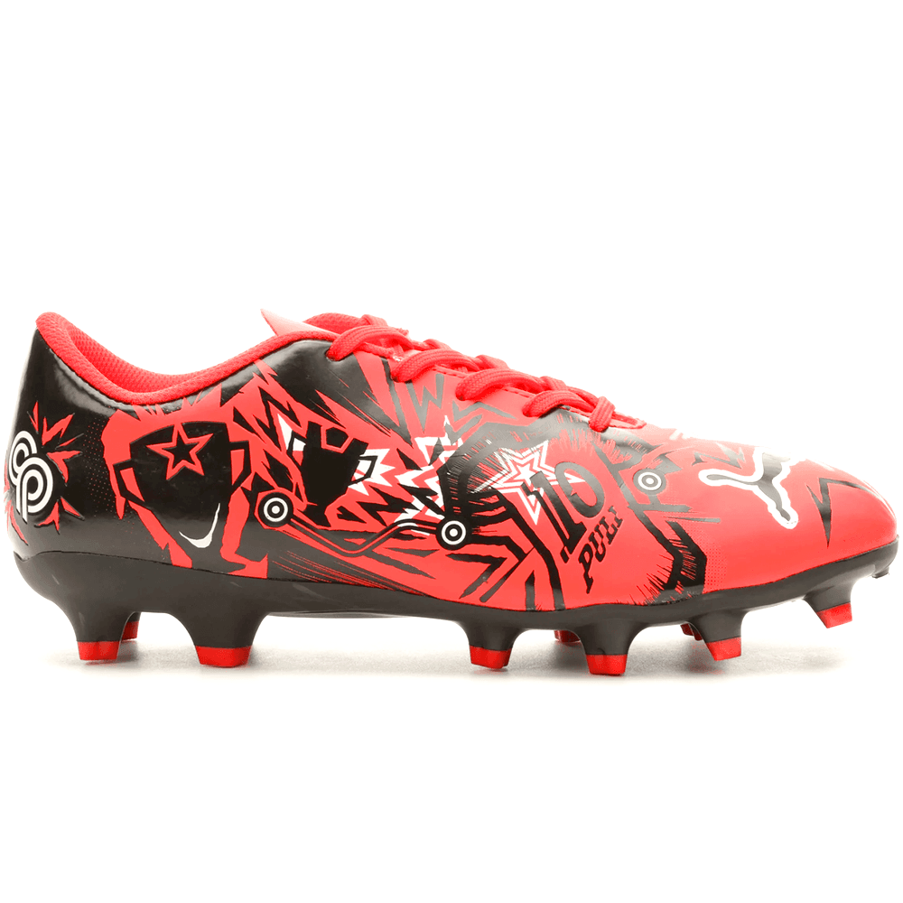 Puma x Pulisic Kids Tacto II FG Soccer Cleats Red Black