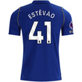 Nike Mens Chelsea FC Estêvão Willian Home Jersey w/ EPL + No Room For Racism + Club World Cup Champion Patches 26/27 (Bright Royal/Gold)