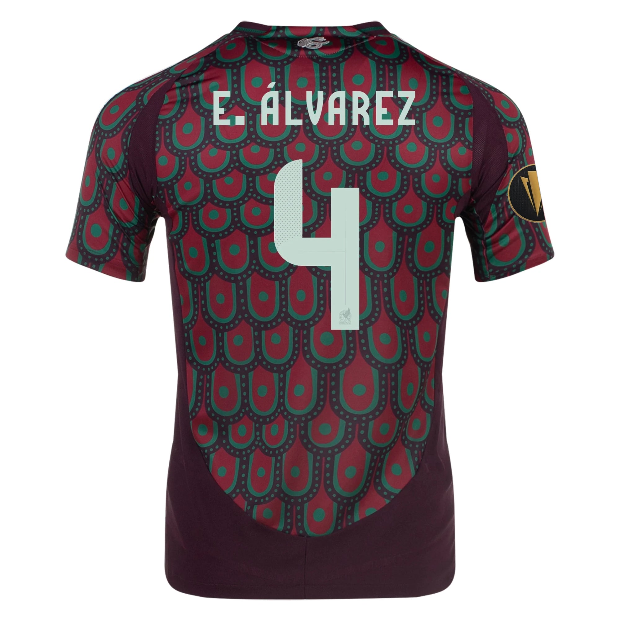 adidas Mexico Authentic Edson Álvarez Home Jersey 24/25 w/ Gold Cup 2025 Patchse (Multicolor)