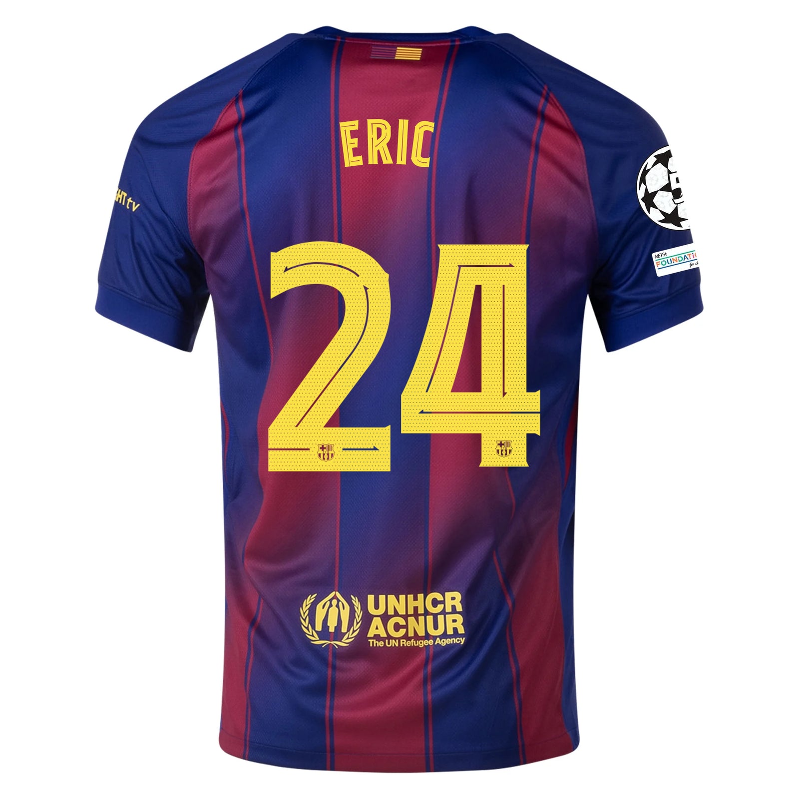 Nike Eric Garcia FC Barcelona Home Jersey 25/26 w/ Champions League Patches (Deep Royal Blue/Midwest Gold)