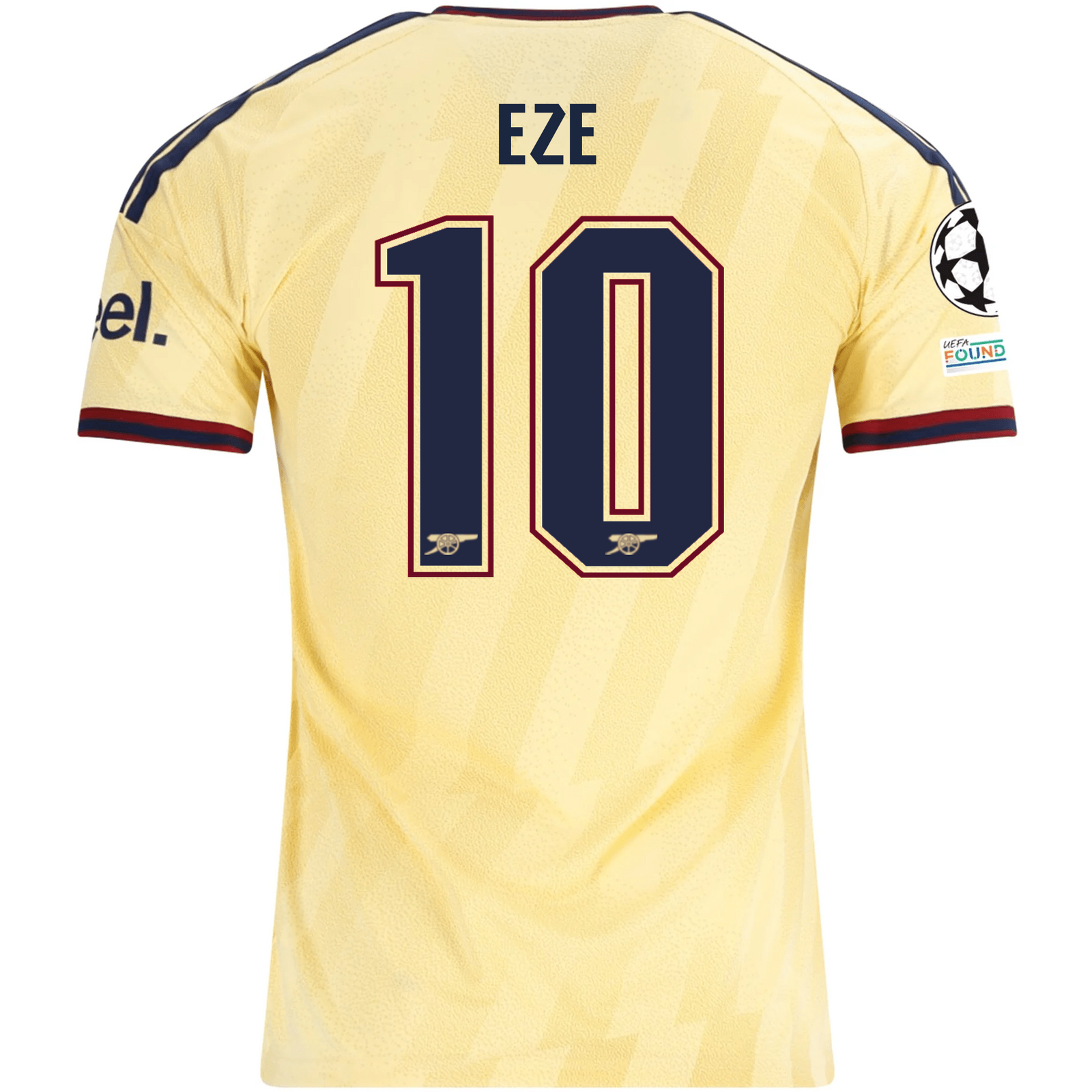 adidas Men's Arsenal FC Eberechi Eze Third Jersey w/ Champions League Patches 26/27 (Yellow)
