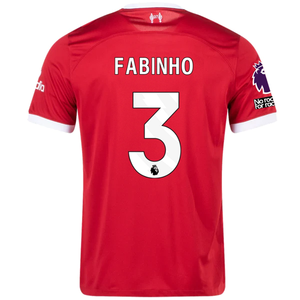 Nike Liverpool Fabinho Home Jersey w/ EPL + No Room For Racism Patches 23/24 (Red/White)