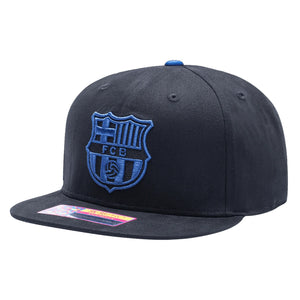 Fan Ink FC Barcelona Locale Snapback Hat (Black)