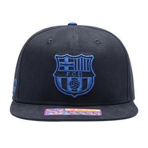 Fan Ink FC Barcelona Locale Snapback Hat (Black)