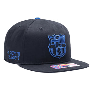 Fan Ink FC Barcelona Locale Snapback Hat (Black)