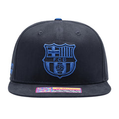 Fan Ink FC Barcelona Locale Snapback Hat (Black)