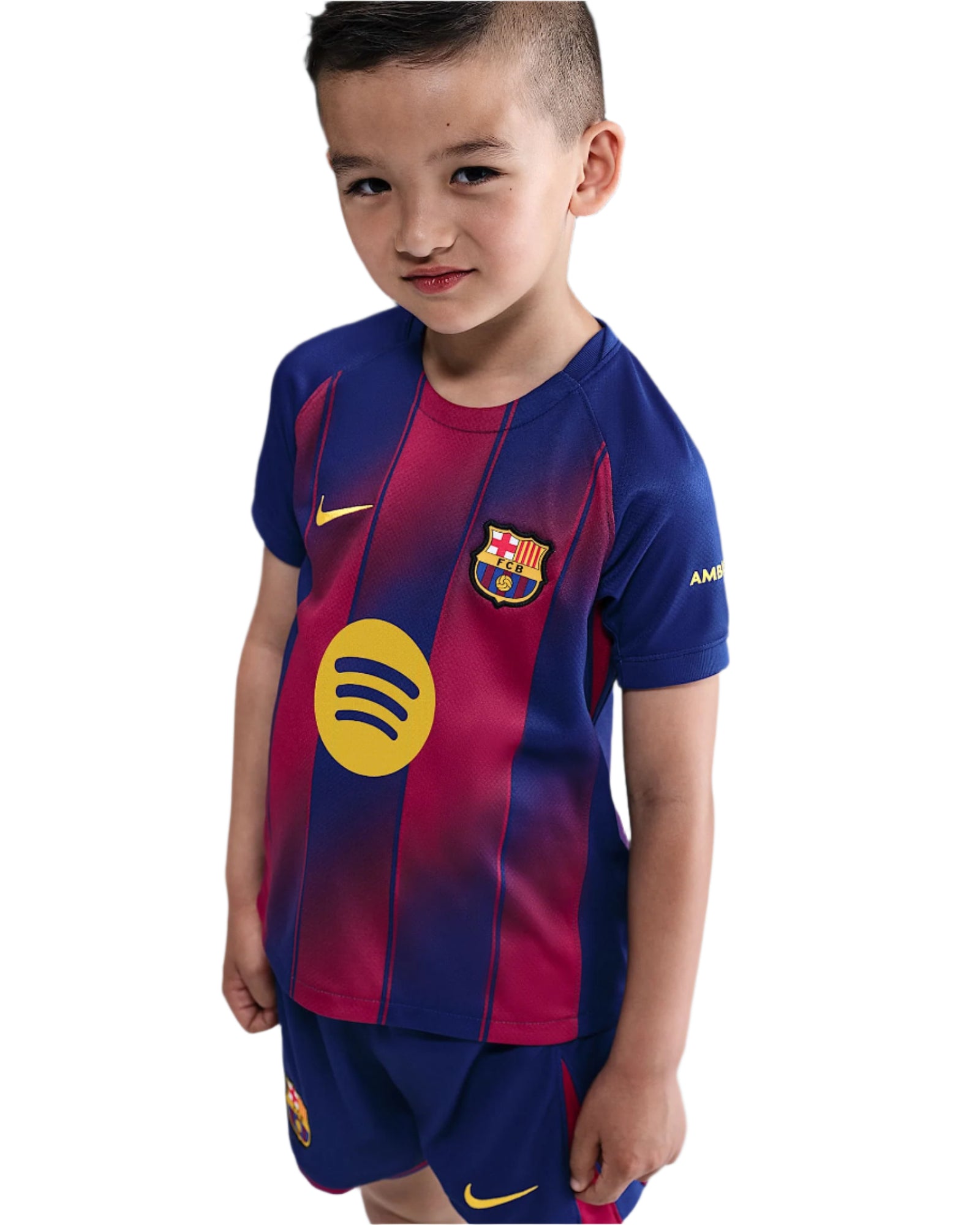 Nike Barcelona Little Kids 3-Piece Home Kit 25/26 (Deep Royal Blue/Midwest Gold)
