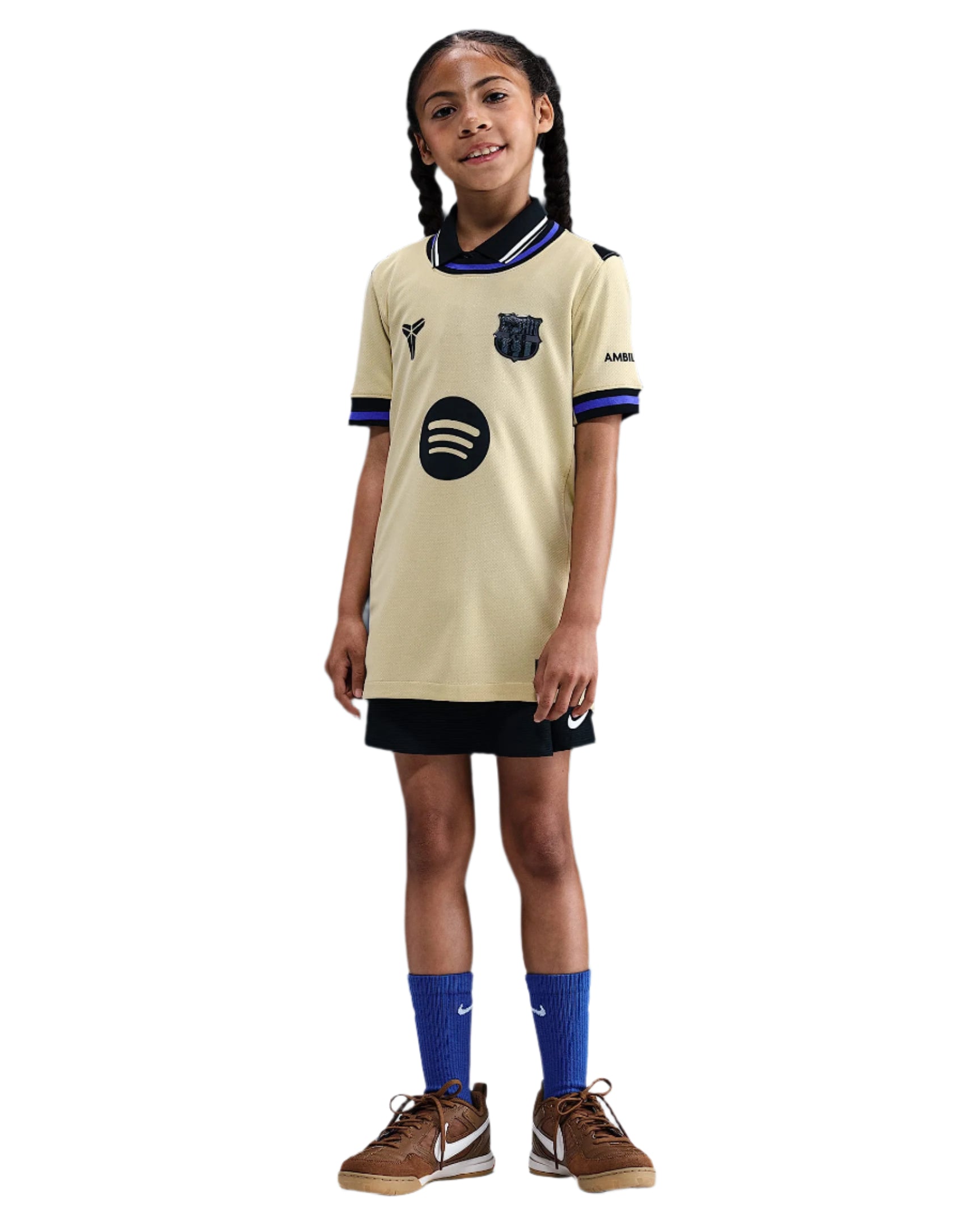 Nike Youth Lamine Yamal FC Barcelona Away Jersey 25/26 (Team Gold/Persian Violet/Black)