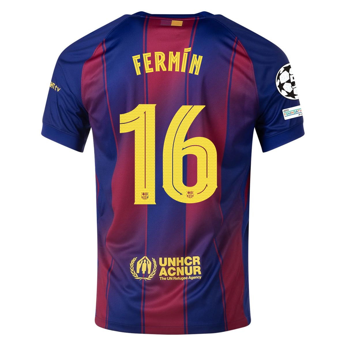 Nike Fermin FC Barcelona Home Jersey 25/26 w/ Champions League Patches (Deep Royal Blue/Midwest Gold)