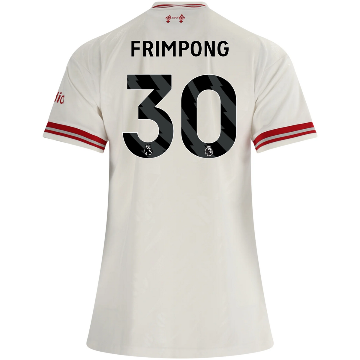adidas Women’s Liverpool Jeremie Frimpong Away Jersey 26/27 (White/Red)