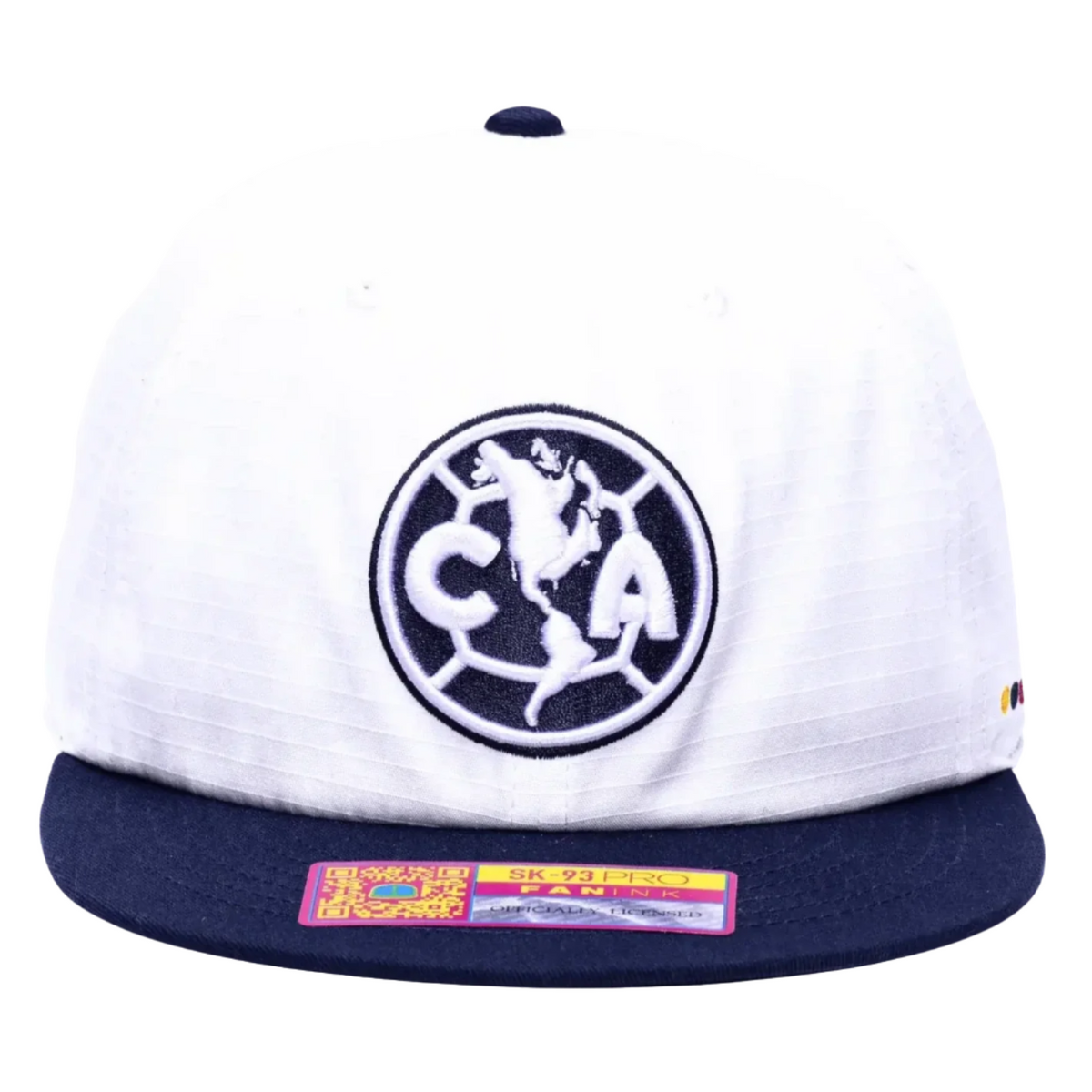 Fan Ink Club America Swingman Snapback Hat (White/Navy)