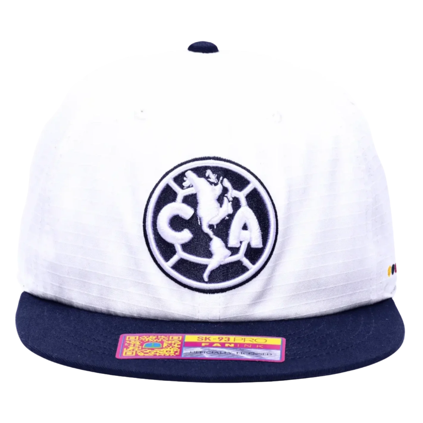 Fan Ink Club America Swingman Snapback Hat (White/Navy)