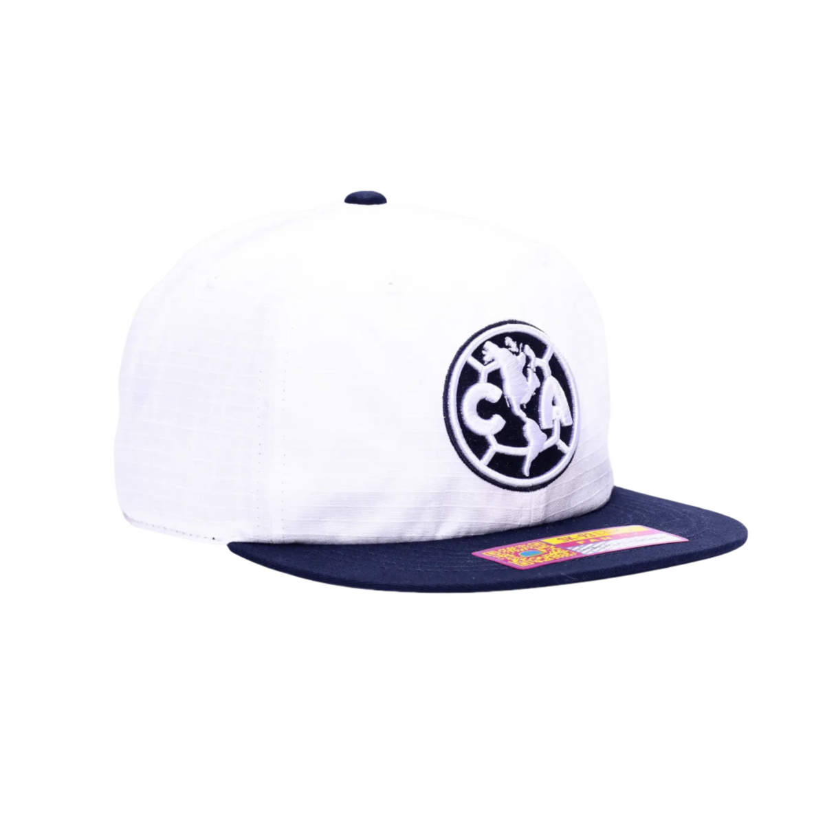 Fan Ink Club America Swingman Snapback Hat (White/Navy)