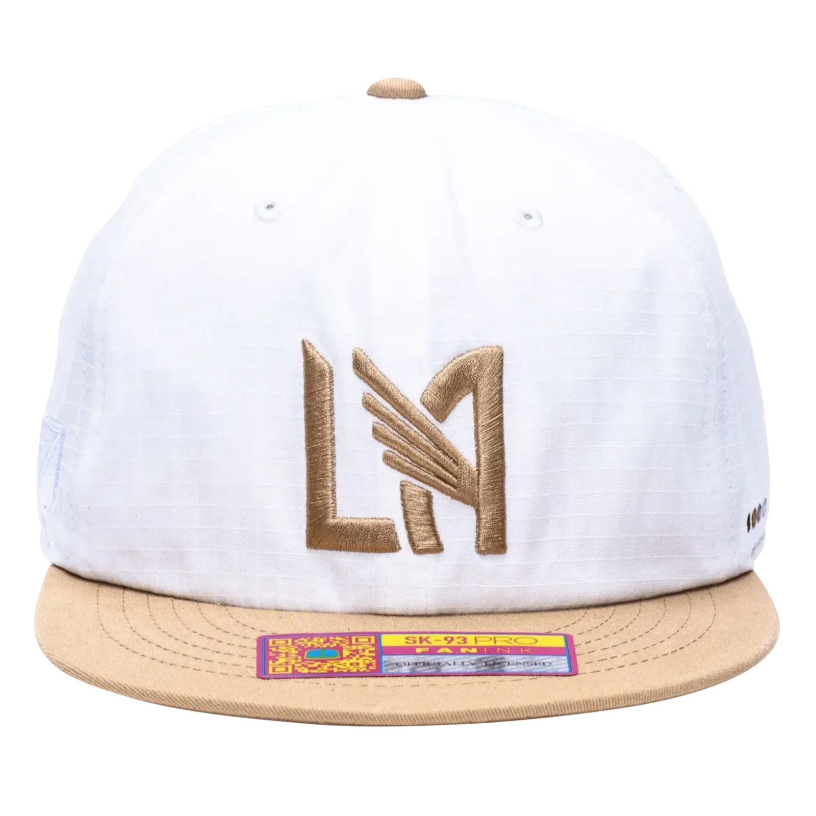 Fan Ink LAFCSwingman Wax Snapback Hat (White/Gold)