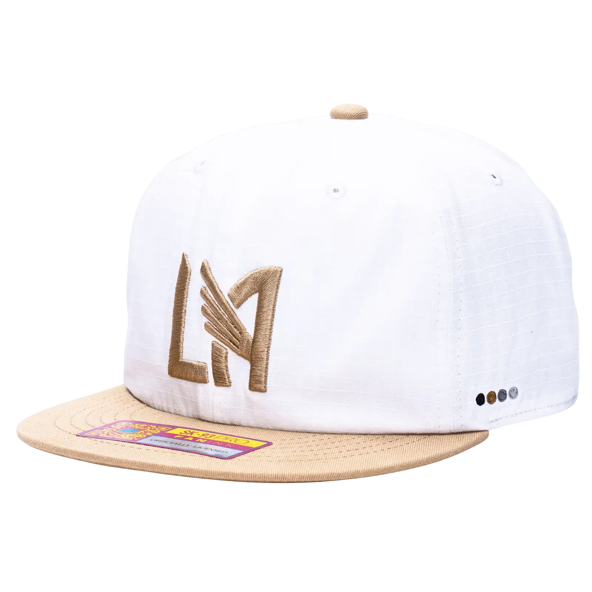 Fan Ink LAFCSwingman Wax Snapback Hat (White/Gold)