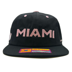 Fan Ink Inter Miami Bankroll City Snapback Hat (Black/Pink)