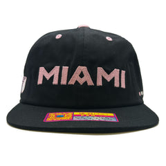 Fan Ink Inter Miami Bankroll City Snapback Hat (Black/Pink)