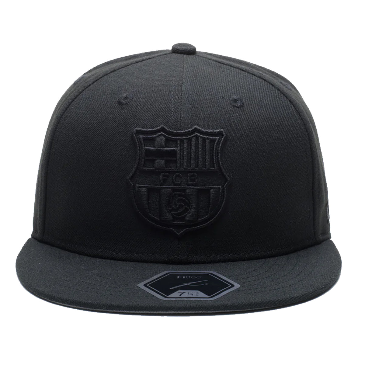 Fan Ink Barcelona Gorro Ajustable con Pico Plano (Negro)
