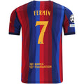Nike Mens FC Barcelona Fermín López Home Jersey w/ Champions League Patches 26/27 (Deep Garnet/Blue Void)